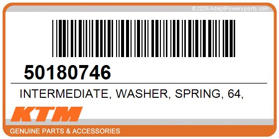 KTM 50180746 Intermediate, Washer, Spring, 64,