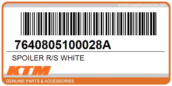 KTM 7640805100028A Spoiler R/S White