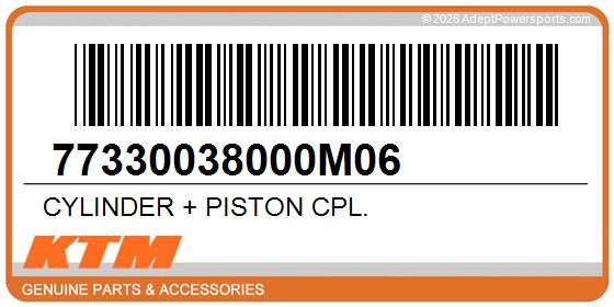 KTM 77330038000M06 Cylinder + Piston Cpl.