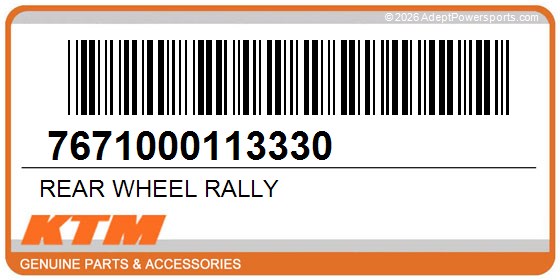 KTM 7671000113330 Rear Wheel Rally