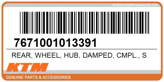 KTM 7671001013391 Rear, Wheel, Hub, Damped, Cmpl., S