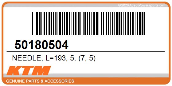 KTM 50180504 Needle, L=193, 5, (7, 5)