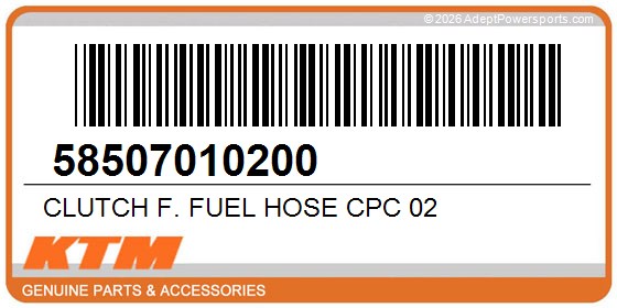 KTM 58507010200 Clutch F. Fuel Hose Cpc 02