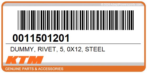 KTM 0011501201 Dummy, Rivet, 5, 0X12, Steel