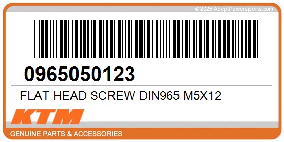 KTM 0965050123 Flat Head Screw Din965 M5x12