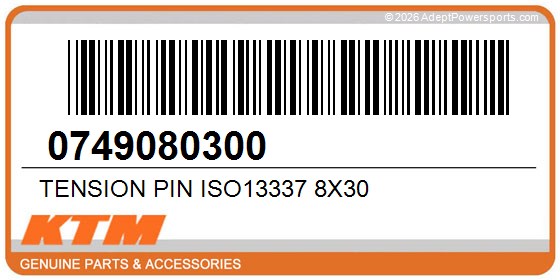 KTM 0749080300 Tension Pin Iso13337 8X30