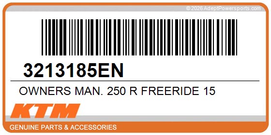 KTM 3213185EN Owners Man. 250 R Freeride 15