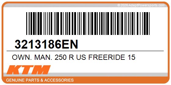 KTM 3213186EN Own. Man. 250 R Us Freeride 15