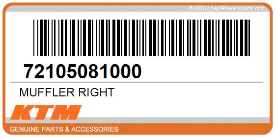 KTM 72105081000 Muffler Right