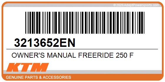 KTM 3213652EN Owner's Manual Freeride 250 F