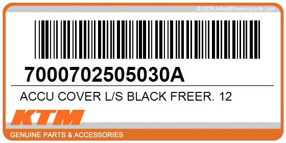 KTM 7000702505030A Accu Cover L/S Black Freer. 12