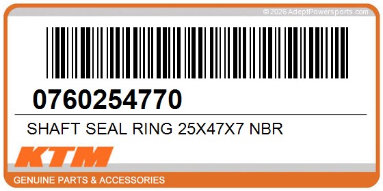 KTM 0760254770 Shaft Seal Ring 25X47x7 Nbr