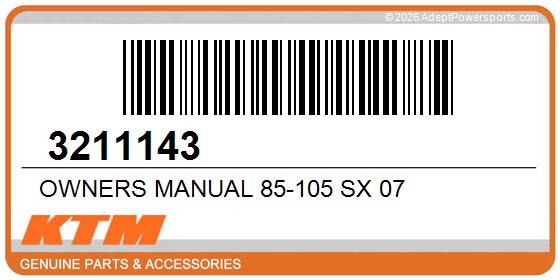 KTM 3211143 Owners Manual 85-105 Sx 07
