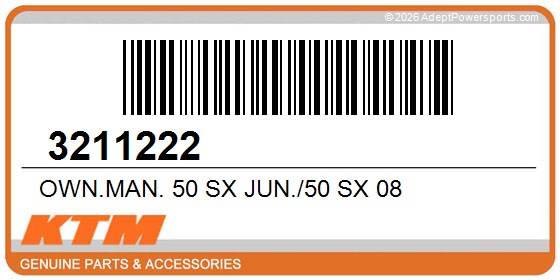 KTM 3211222 Own.Man. 50 Sx Jun./50 Sx 08