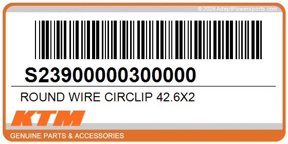 KTM S23900000300000 Round Wire Circlip 42.6X2