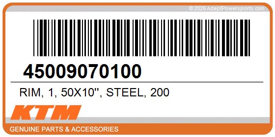 KTM 45009070100 Rim, 1, 50X10'', Steel, 200