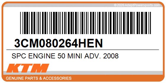 KTM 3CM080264HEN Spc Engine 50 Mini Adv. 2008