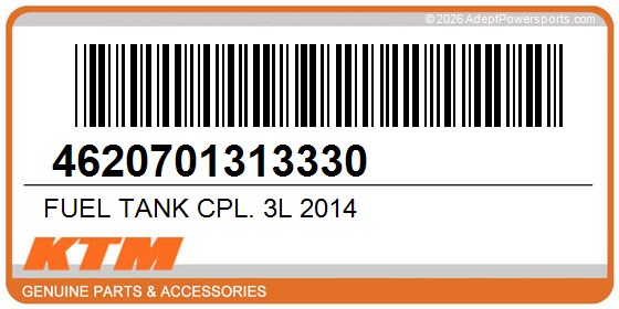 KTM 4620701313330 Fuel Tank Cpl. 3L 2014