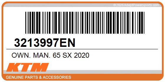 KTM 3213997EN Own. Man. 65 Sx 2020