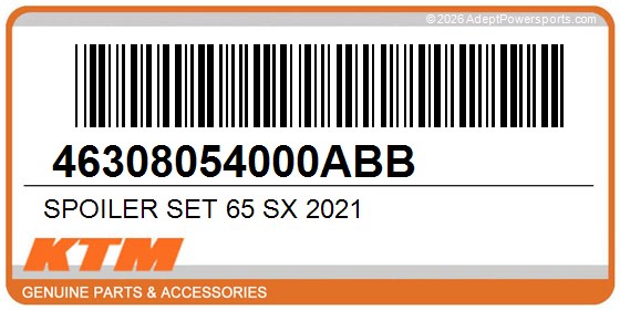 KTM 46308054000ABB Spoiler Set 65 Sx 2021