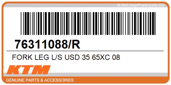 KTM 76311088/R Fork Leg L/S Usd 35 65Xc 08