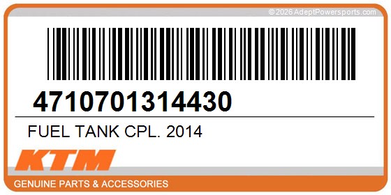 KTM 4710701314430 Fuel Tank Cpl. 2014