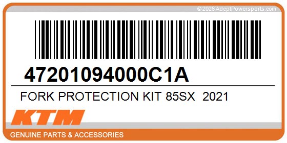 KTM 47201094000C1A Fork Protection Kit 85Sx  2021