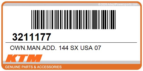 KTM 3211177 Own.Man.Add. 144 Sx Usa 07