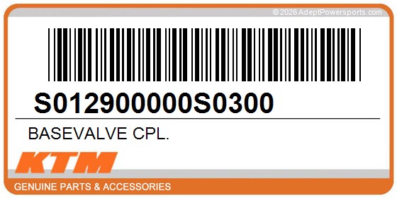 KTM S012900000S0300 Basevalve Cpl.