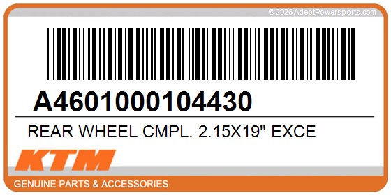 KTM A4601000104430 Rear Wheel Cmpl. 2.15X19" Exce