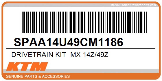KTM SPAA14U49CM1186 Drivetrain Kit  Mx 14Z/49Z