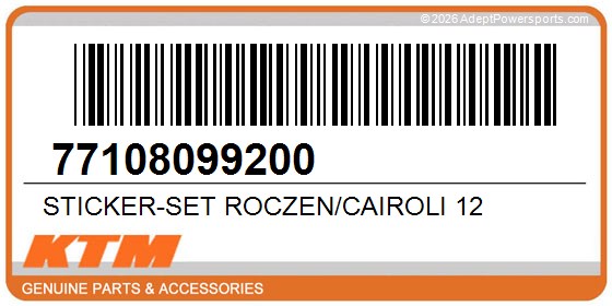 KTM 77108099200 Sticker-Set Roczen/Cairoli 12