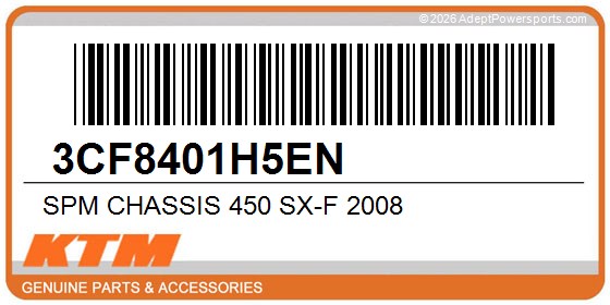 KTM 3CF8401H5EN Spm Chassis 450 Sx-F 2008