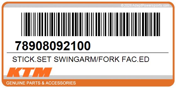 KTM 78908092100 Stick.Set Swingarm/Fork Fac.Ed