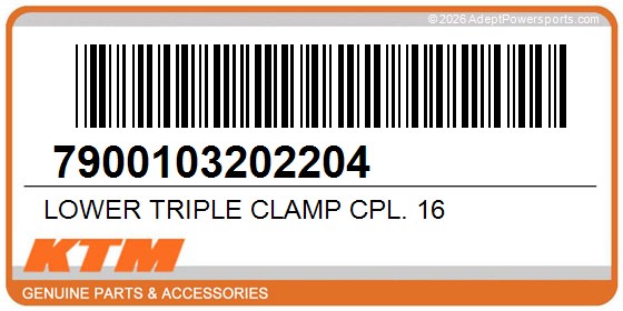 KTM 7900103202204 Lower Triple Clamp Cpl. 16