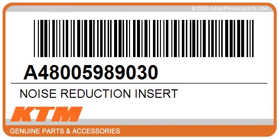 KTM A48005989030 Noise Reduction Insert