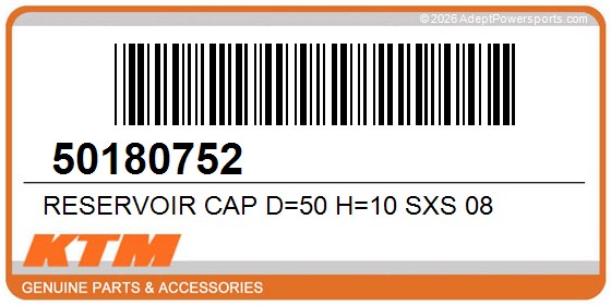 KTM 50180752 Reservoir Cap D=50 H=10 Sxs 08