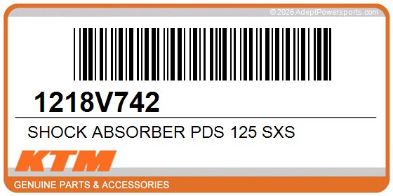 KTM 1218V742 Shock Absorber Pds 125 Sxs