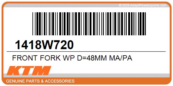 KTM 1418W720 Front Fork Wp D=48Mm Ma/Pa