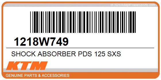 KTM 1218W749 Shock Absorber Pds 125 Sxs