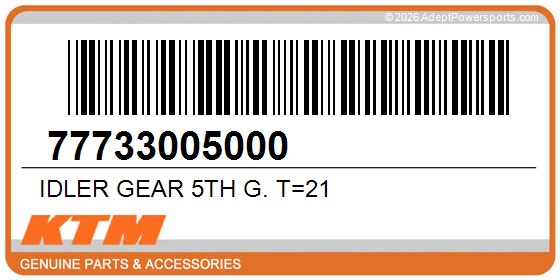 KTM 77733005000 Idler Gear 5Th G. T=21
