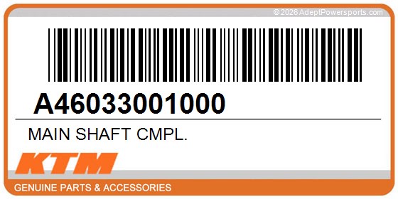KTM A46033001000 Main Shaft Cmpl.
