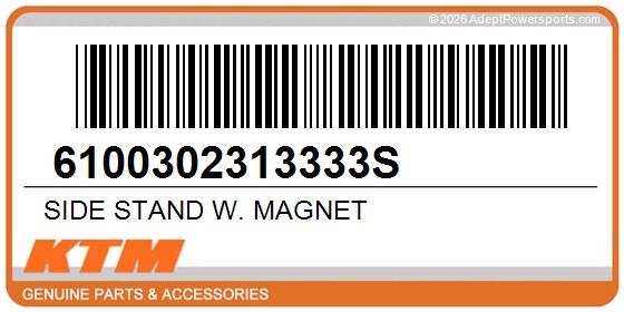 KTM 6100302313333S Side Stand W. Magnet