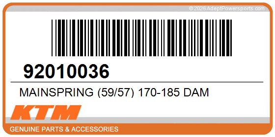 KTM 92010036 Mainspring (59/57) 170-185 Dam