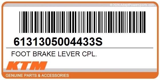 KTM 6131305004433S Foot Brake Lever Cpl.