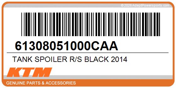 KTM 61308051000CAA Tank Spoiler R/S Black 2014