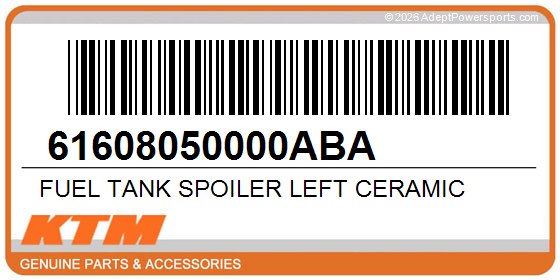 KTM 61608050000ABA Fuel Tank Spoiler Left Ceramic