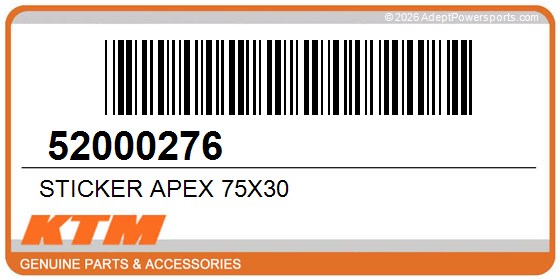 KTM 52000276 Sticker Apex 75X30