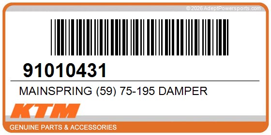 KTM 91010431 Mainspring (59) 75-195 Damper