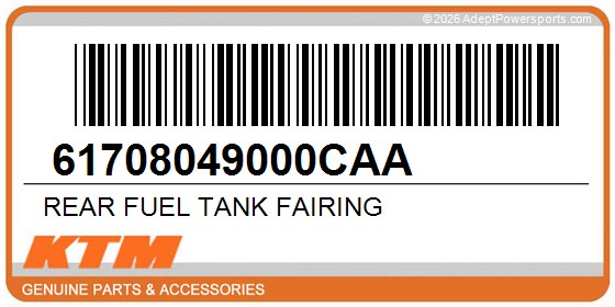 KTM 61708049000CAA Rear Fuel Tank Fairing